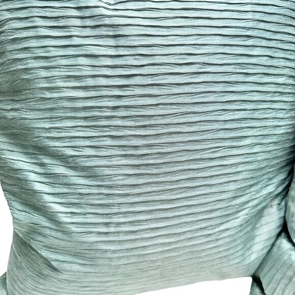 Set Of 2 Decorative Square Throw Pillow Down Hidden Zipper Aqua Blue 18x18 - Picture 7 of 9